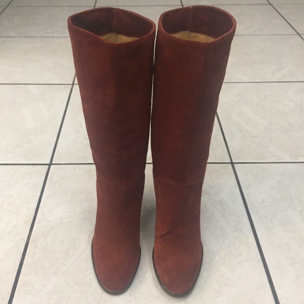 Coach Coty Pull-on Boots with Lace Accents